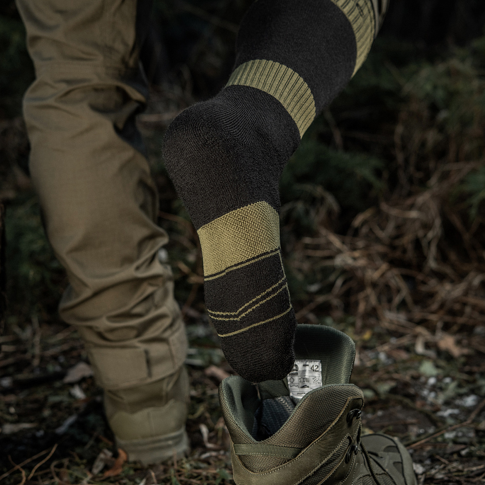 Шкарпетки M-Tac зимові Ranger Wool Black/Olive Фото 4